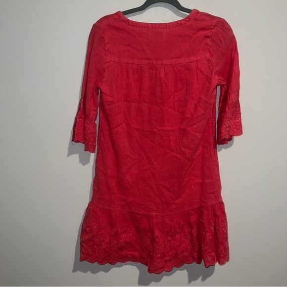 NWT Vineyard Vines Paradise Pink Linen Blend Flutter Sleeve Dress - Picture 7 of 8